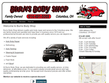 Tablet Screenshot of burnsbodyshop.com